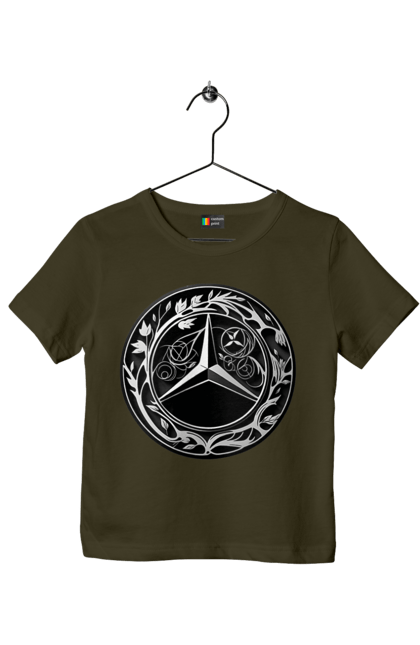 Children's t-shirt with prints Mercedes Benz Logo Art. Avto, cars, mercedes, mercedes-benz, mercedes-benz logo. 2070702