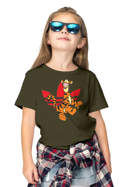 Children's t-shirt with prints Adidas Tigger. Adidas, animated series, tiger, tigger, winnie the pooh, winnie the pooh. 2070702