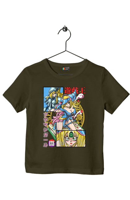 Children's t-shirt with prints Yu Gi Oh! Dark Magician Girl. Anime, black magician, dark magician, dark magician girl, manga, yu gi oh, yugio. 2070702