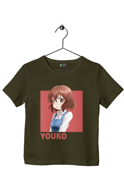 Children's t-shirt with prints Kiniro Mosaic Yoko Inokuma. Anime, gold mosaic, kiniro mosaic, kinmoza, manga, yoko, yoko inokuma. 2070702