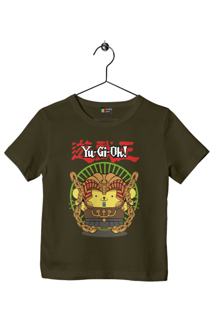 Children's t-shirt with prints Yu Gi Oh! Pompompurin. Brand, character, hello kitty, pompompurin, yu gi oh, yugio. 2070702