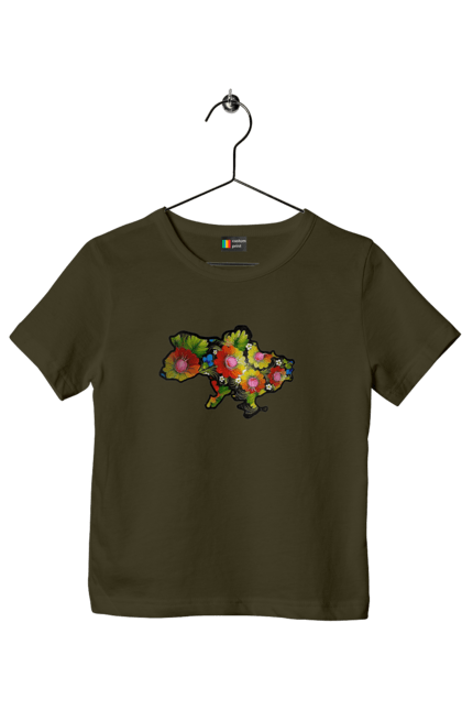 Children's t-shirt with prints Spravzhnya Ukraine. Barvie, beauty, colors, kviti, leafing through, mood, petals, spravzhnya ukraine. 2070702