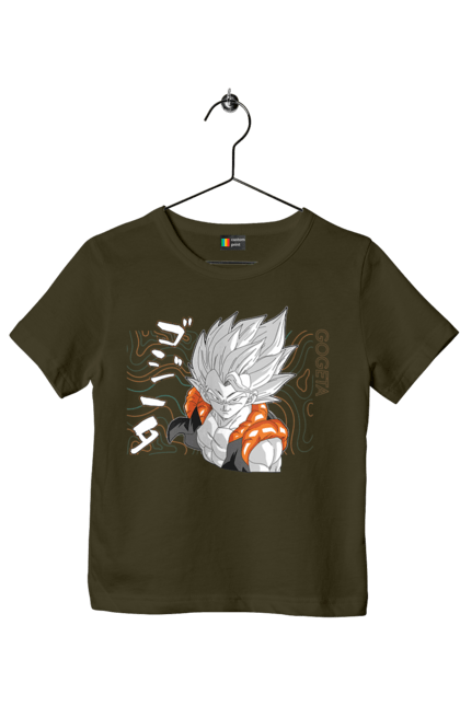 Children's t-shirt with prints Dragon Ball Gogeta. Anime, dragon ball, gogeta, goku, manga, tv series. 2070702