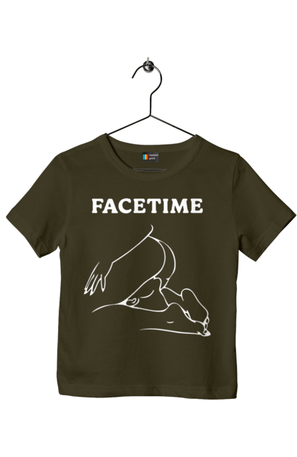 Футболка дитяча з принтом "Фейстайм". Вульгарна, гумор, прикольна, смішна, фейстайм. 2070702