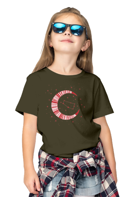 Children's t-shirt with prints Gemini. Constellation, gemini, horoscope, sign, twins, zodiac, zodiac sign. 2070702