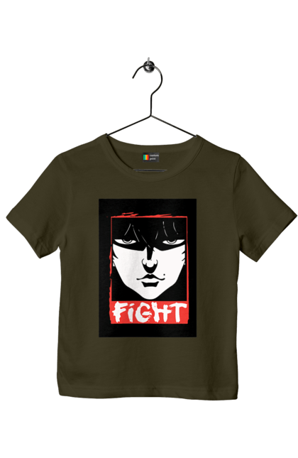 Children's t-shirt with prints Hanma Baki. Anime, baki fighter, hanma baki, manga, martial arts, tv series. 2070702