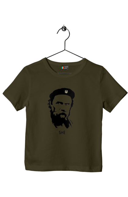 Children's t-shirt with prints Shevchenko. Beret, cobzar, shevchenko, taras, ukraine. 2070702