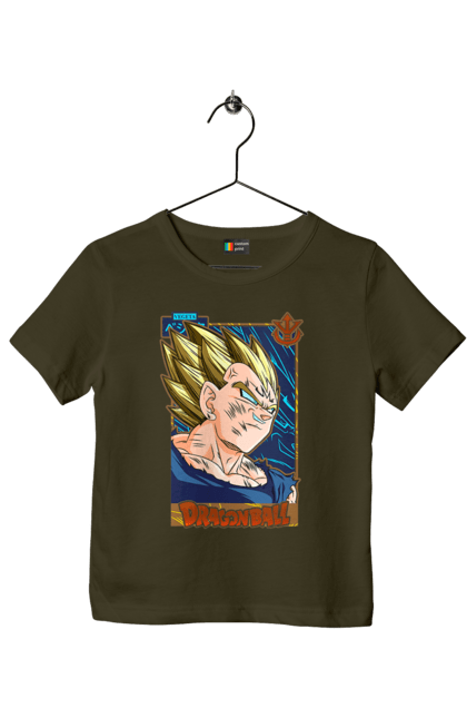 Футболка дитяча з принтом "Перли дракона Вегета". Anime, dragon ball, goku, majin vegeta, manga, vegeta, аніме, вегета, манга, перли дракона. 2070702