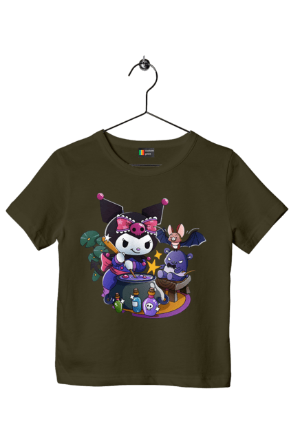 Футболка детская с принтом Хелло Китти Куроми. Hello kitty, аниме, куроми, моя мелодия, персонаж, санрио, хелло китти. 2070702