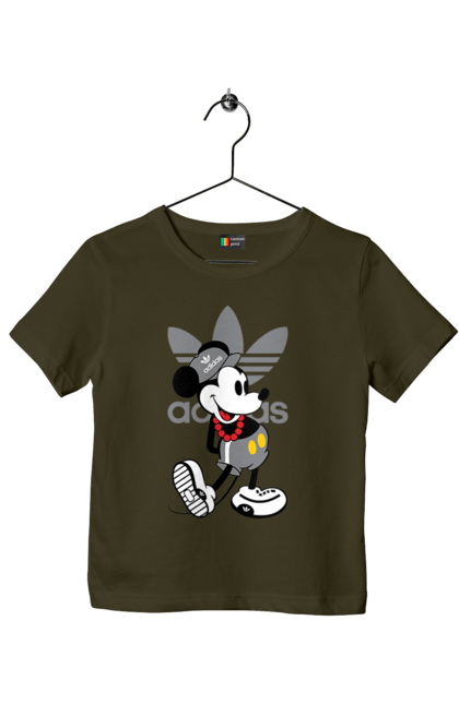 Children's t-shirt with prints Adidas Mickey Mouse. Adidas, cartoon, disney, mickey, mickey mouse. 2070702