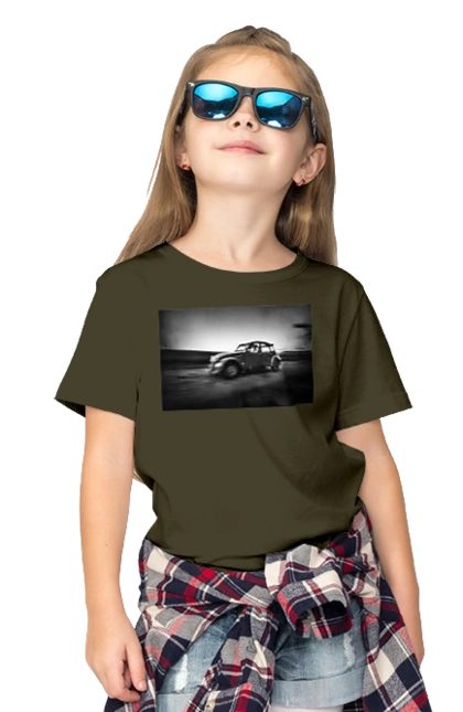 Retro car black and white