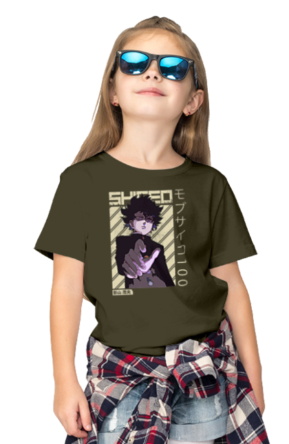 Children's t-shirt with prints Mob Psycho 100. Anime, manga, mob, mob psycho 100, shigeo kageyama. 2070702