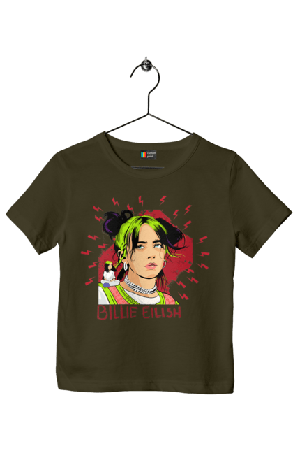 Children's t-shirt with prints Billie Eilish. Billie eilish, billie eilish logo, billie eilish print, singer billie eilish. 2070702