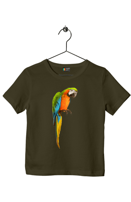Футболка детская с принтом Просто Попугай. Попугай, птичка. 2070702