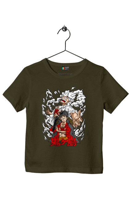 Children's t-shirt with prints One Piece Luffy. Anime, luffy, manga, monkey de luffy, one piece, pirates. 2070702