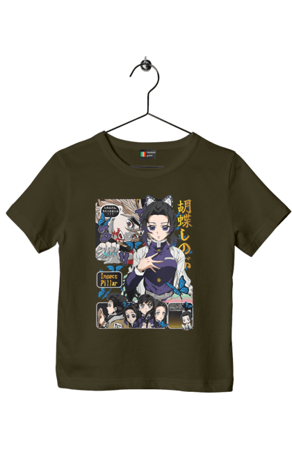 Children's t-shirt with prints Demon Slayer Shinobu. Anime, demon slayer, kimetsu no yaiba, manga, serial, shinobu. 2070702