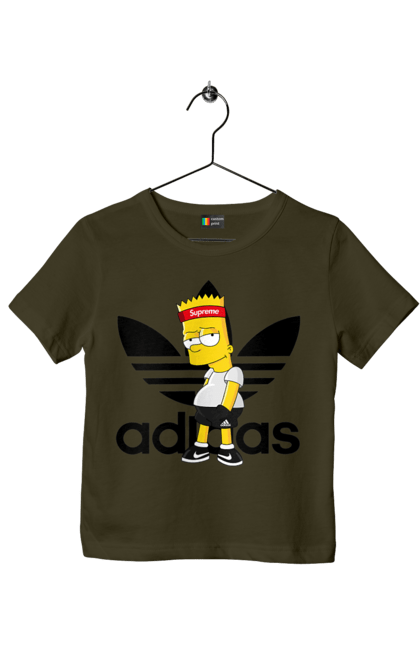 Футболка дитяча з принтом "Adidas Барт". Adidas, bart, адідас, барт, мультфільм, серіал, сімпсон. 2070702