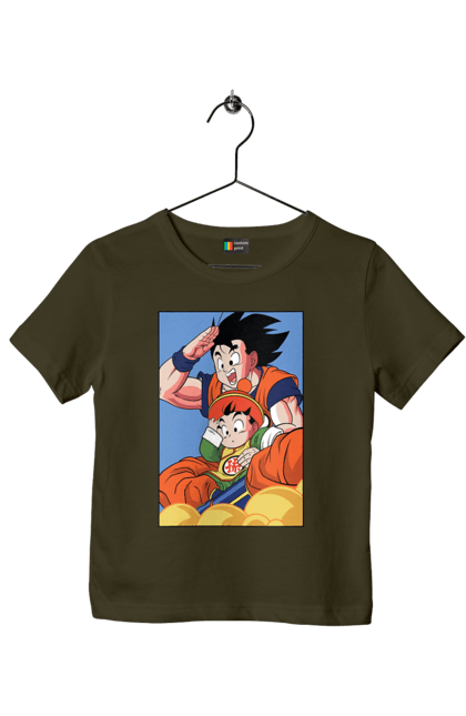 Футболка детская с принтом Жемчуг дракона Гохан. Anime, dragon ball, goku, manga, аниме, гоку, гохан, жемчуг дракона, манга. 2070702