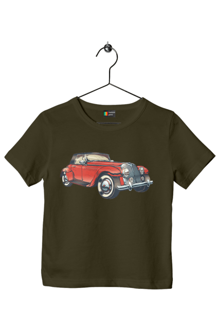 Футболка дитяча з принтом "Автомобіль Раритет". Авто, автомобіль, ретро. 2070702