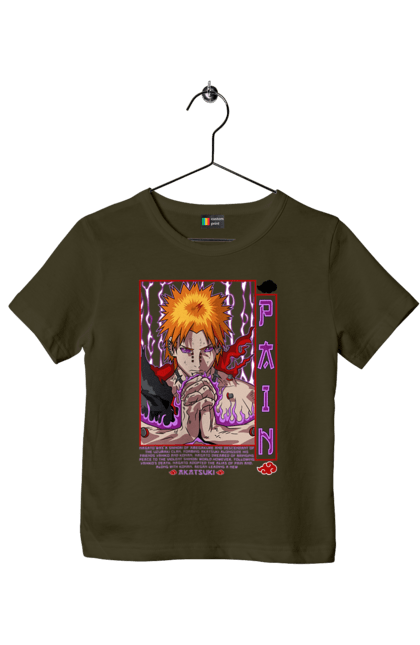 Children's t-shirt with prints Naruto Yahiko. Akatsuki, anime, character, manga, naruto, ninja, pain, tv series, yahiko. 2070702