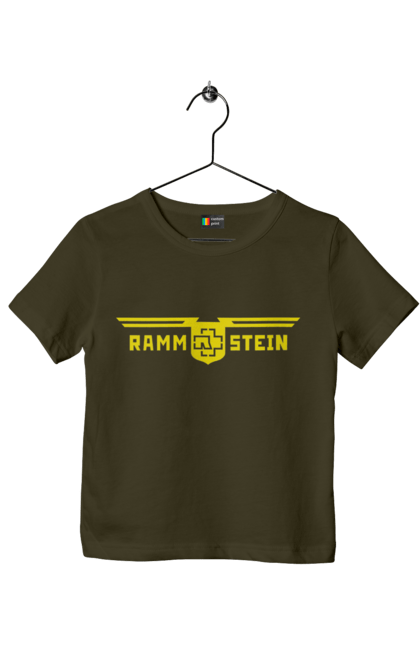 Children's t-shirt with prints Rammstein. Gothic metal, group, hard rock, industrial metal, music, rammstein, ramstein. 2070702