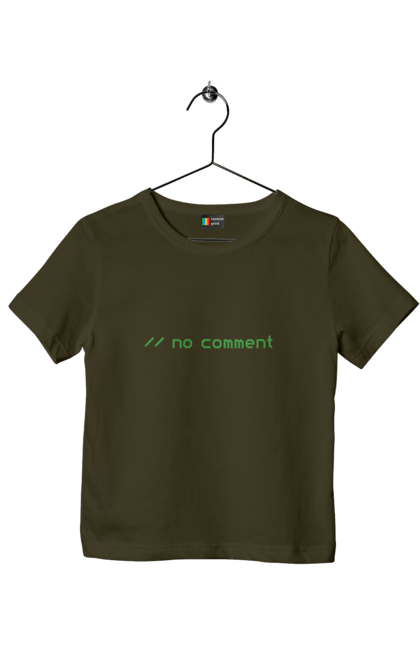 Футболка дитяча з принтом "Без коментарів". Angular, c, css, html, it, javascript, jquery, php, python, react, svelt, vue, айтишник, айті, гумор, код, кодувати, прогер, програміст, програмісти, ти ж, ти ж програміст, тиж програміст. 2070702