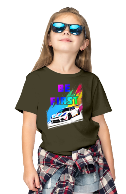 Children's t-shirt with prints Race. Automobile, race, sport car, sports car. 2070702