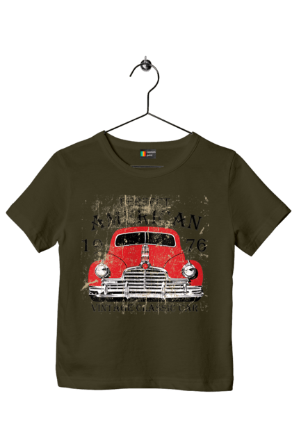 Футболка дитяча з принтом "Машина вінтаж, 1976". 1976, вінтаж, машина. 2070702