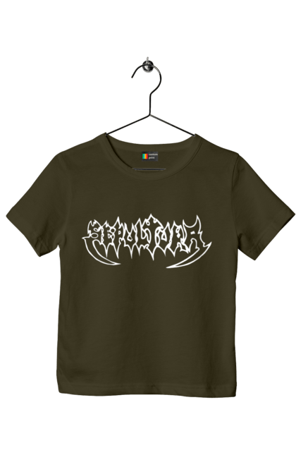 Children's t-shirt with prints Sepultura. Death metal, det metal, groove metal, group, metal, music, rock, sepulture, thrash metal, trash metal. 2070702