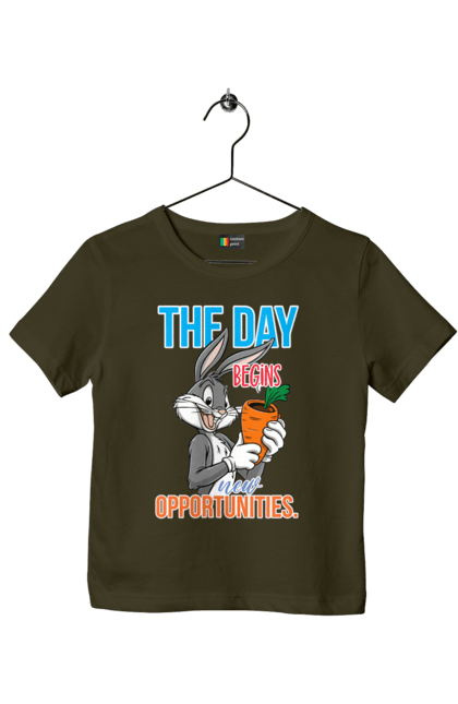 Children's t-shirt with prints Bugs Bunny. Bugs bunny, cartoon, looney tunes, merrie melodies. 2070702