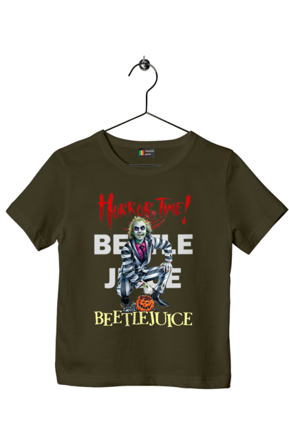 Children's t-shirt with prints Beetlejuice. Beetlejuice, comedy, ghost, horror, movie, tim burton, warner bros. 2070702