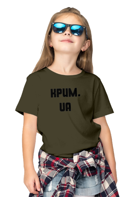 Футболка дитяча з принтом "Крим україна". Крим, наш край, непокор, півострів, україна. 2070702