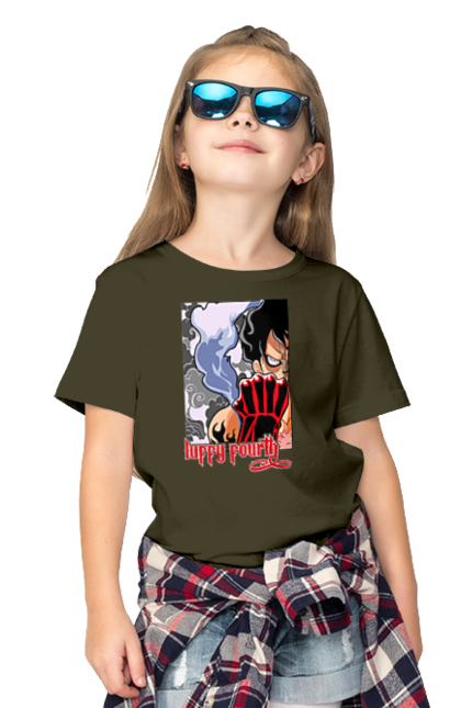 Children's t-shirt with prints One Piece Luffy. Anime, luffy, manga, monkey de luffy, one piece, pirates. 2070702