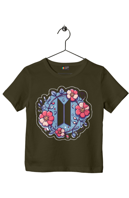 Children's t-shirt with prints BTS. Beyond the scene, bts, group, k pop, k-pop, music, musical group. 2070702