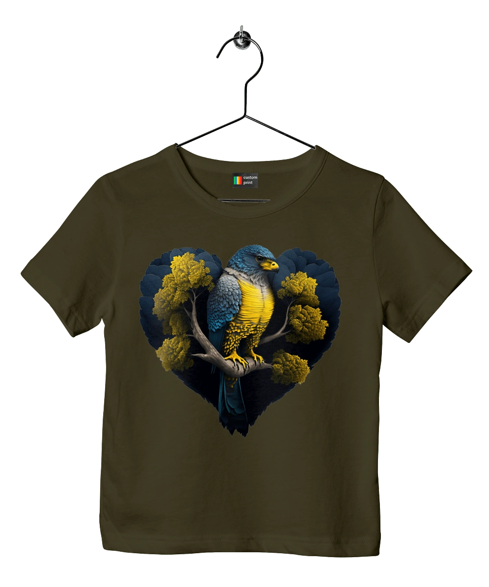 Blue and yellow falcon