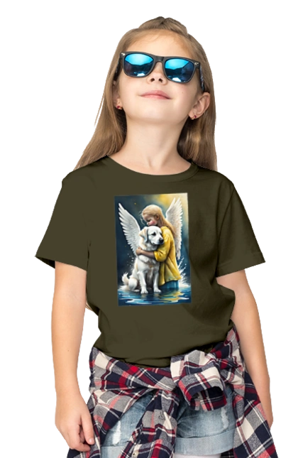 Дівчинка та собака ангел [память загиблим тваринам]