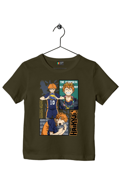 Футболка дитяча з принтом "Волейбол!! Хіната". Anime, haikyu, hinata, manga, shoyo hinata, аніме, волейбол, манга, хіната, шьо хіната. 2070702