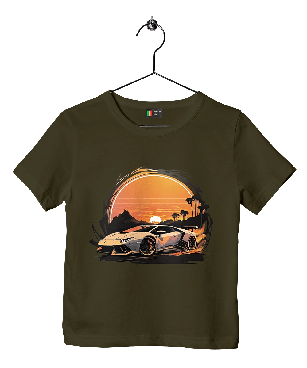 Lamborghini at sunset