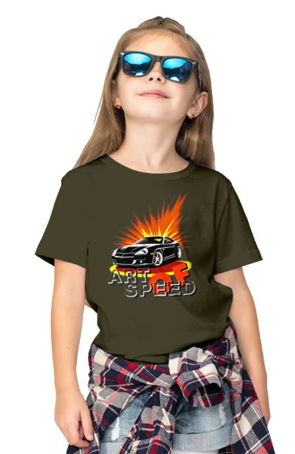 Children's t-shirt with prints Speed. Auto, auto, car, race, speed. 2070702