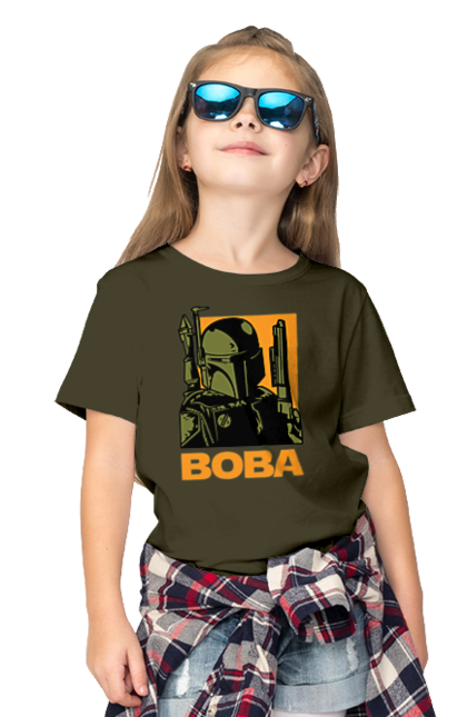 Children's t-shirt with prints Boba. Bob fett, boba fett, clone, head hunter, star wars. 2070702