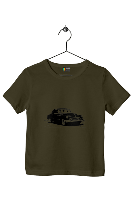 Children's t-shirt with prints Auto.6. Auto, black and white, graphics, picture, retro car. 2070702