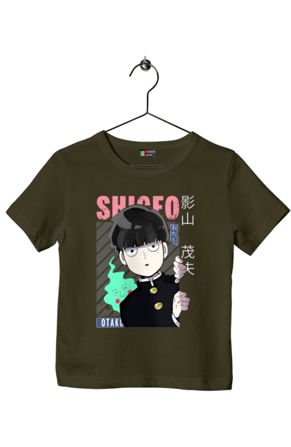 Children's t-shirt with prints Mob Psycho 100. Anime, manga, mob, mob psycho 100, shigeo kageyama. 2070702