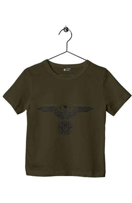Футболка дитяча з принтом "Орел і Герб". Герб, герб україни, орел, патріотичне, україна, українська символіка, українське. 2070702