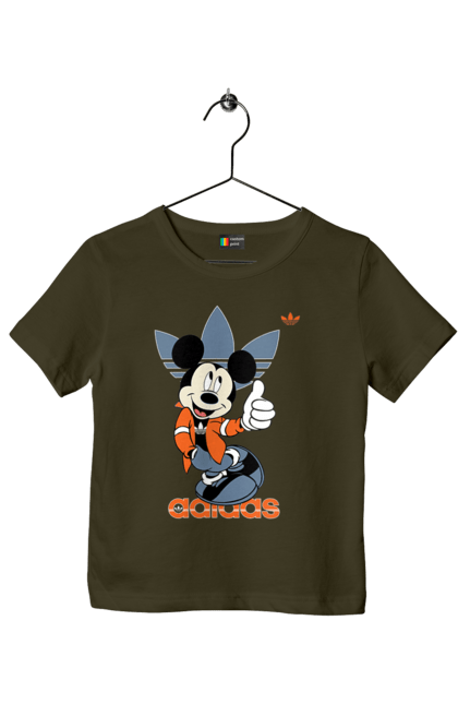 Children's t-shirt with prints Adidas Mickey Mouse. Adidas, cartoon, disney, mickey, mickey mouse. 2070702