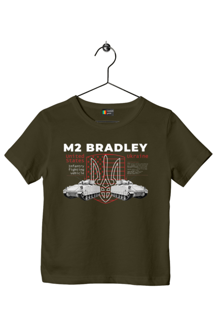 Футболка детская с принтом M2 Bradley. F16, m2 bradley, nasams, zuzana, гаубица, два герба, залужный, сюзанно. 2070702
