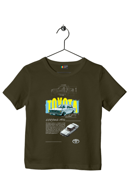 Children's t-shirt with prints Toyota Corona. Auto, automobile, car, corona, toyota, toyota corona. 2070702