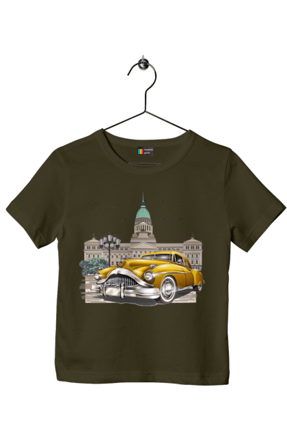 Футболка дитяча з принтом "Автомобіль та архітектура модерн". Автомобіль, архітектура, модерн. 2070702