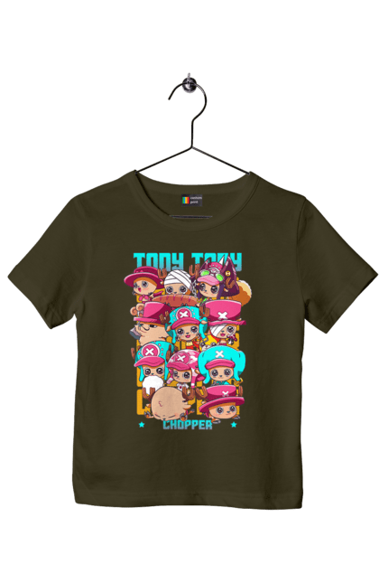 Children's t-shirt with prints One Piece Tony Tony Chopper. Adventures, anime, fantasy, light novel, manga, one piece, tony tony chopper, tv series. 2070702