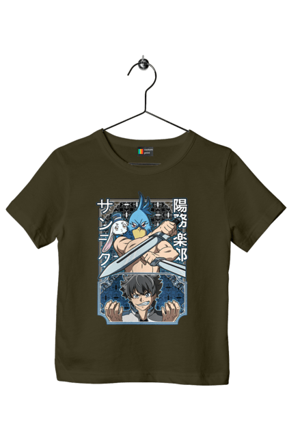 Children's t-shirt with prints Shangri La Frontier. Anime, emul, manga, rabbit, shangri la frontier, shangri-la frontier, shonen. 2070702