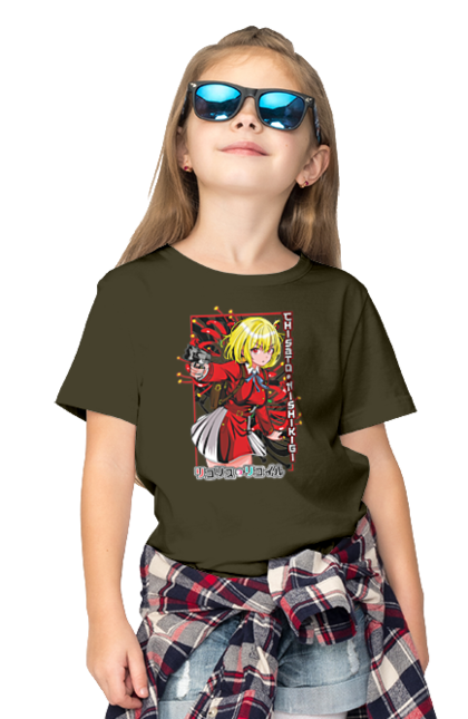 Children's t-shirt with prints Lycoris Recoil Chisato Nishikigi. Agent, anime, chisato nishikigi, lycoris recoil, manga. 2070702